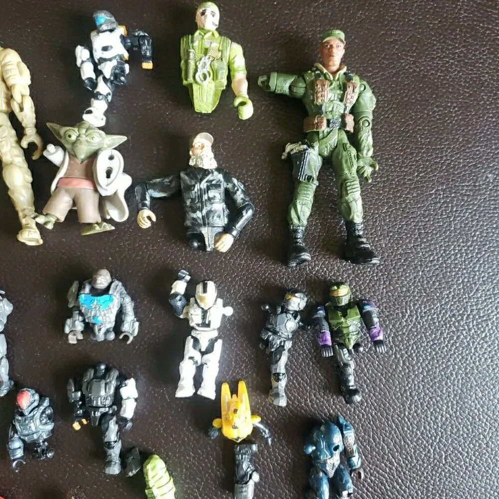 Mixed Action Figure Parts Lot Halo Mega Blocks Star Wars Military Customizer Toy